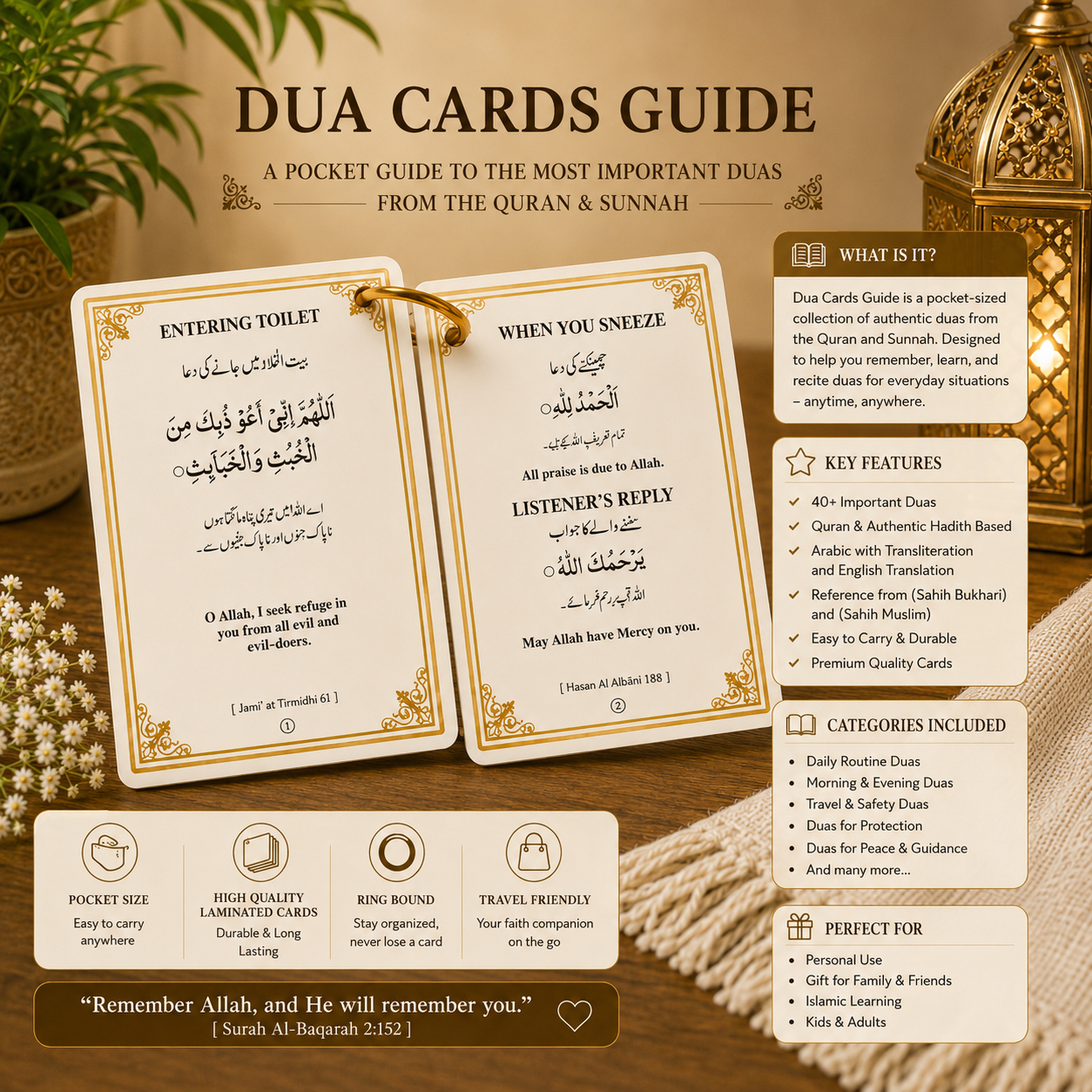 A Beautiful Collection of Daily Duas Authentic Duas with English & Urdu Translation Faith, Guidance & Remembrance